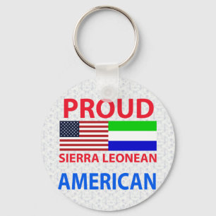Proud Sierra Leonean American Keychain
