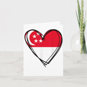 Proud Singaporean Boy Girl Aunt Dad Mom Singapore Card