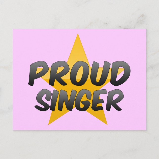 Proud Singer Postcard (Front)