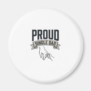 Proud Single Dad Vintage Engraving Shirt Design_1 Magnet