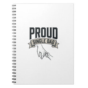 Proud Single Dad Vintage Engraving Shirt Design_1 Notebook