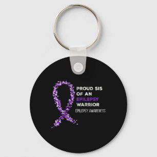Proud Sis of an Epilepsy Warrior Epilepsy Awarenes Keychain
