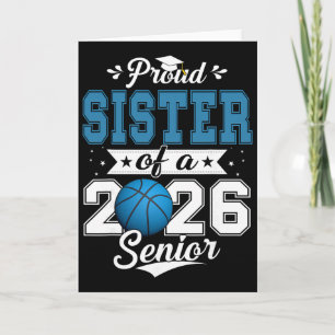 Proud Sister Of A 2026 Senior Footll Graduation 20 Card