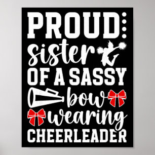Proud Sister Of A Cheerleader Sis Cheer Sister  Poster
