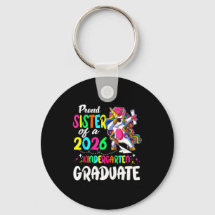 Proud sister of a class of 2026 pre-k graduate keychain