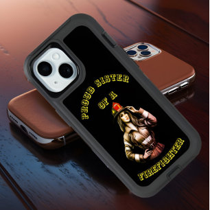Proud Sister Of A FireFighter hi tech iPhone 15 Case