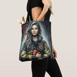 Proud Sister Of A FireFighter Robotics Tote Bag