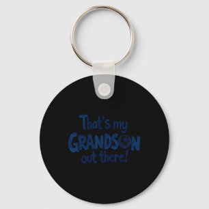 Proud Soccer Grandma Grandpa That's My Grandson Ou Keychain