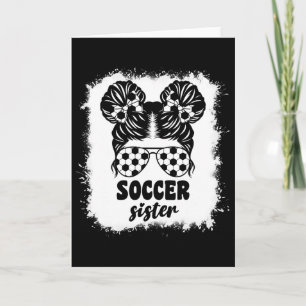 Proud Soccer Little Sister For Byby Girls Kids Mes Card
