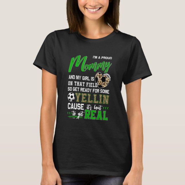 Proud Soccer Mommy Soccer Family Matching T-Shirt (Front)
