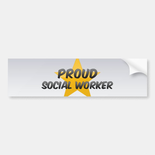 Proud Social Worker Bumper Sticker (Front)