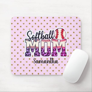 Proud Softball Mom Life Mouse Pad