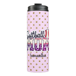 Proud Softball Mom Life Thermal Tumbler