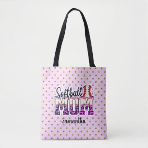 Proud Softball Mom Life Tote Bag