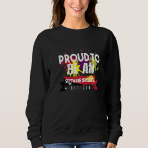 Proud Software Developer Citizen Profession Career Sweatshirt