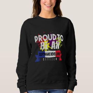 Proud Software Developer Citizen Profession Career Sweatshirt