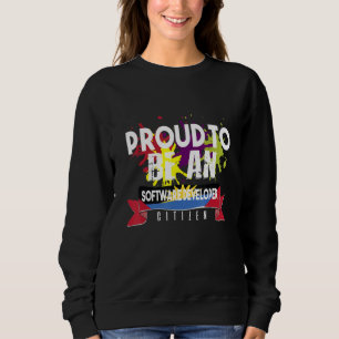 Proud Software Developer Citizen Profession Career Sweatshirt