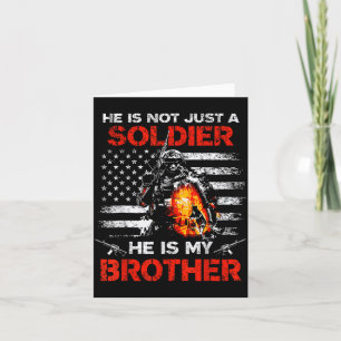 Proud Soldier Brother USA Flag Patriotic Card