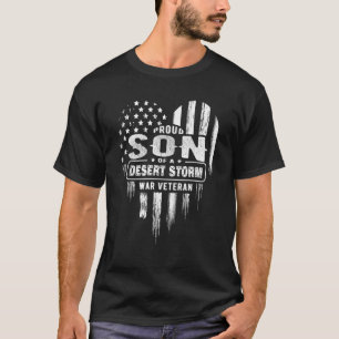 Proud Son Desert Storm War Veteran Dad Mom America T-Shirt