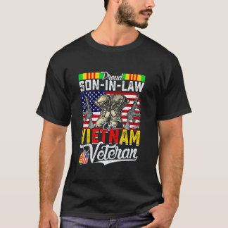 Proud Son In Law Of Mother Father In Law Veteran D T-Shirt