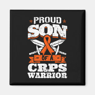 Proud Son Of A Crps Warrior Rsd Awareness Ribbon A Magnet