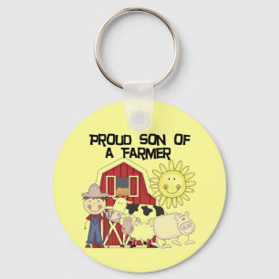 Proud Son of a Farmer Tshirts and Gifts Keychain