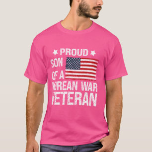 Proud Son Of A Korean War Veteran Funny Military V T-Shirt