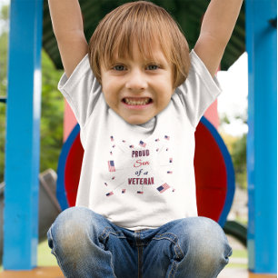 Proud Son of a Veteran Patriotic Flag Baby T-Shirt