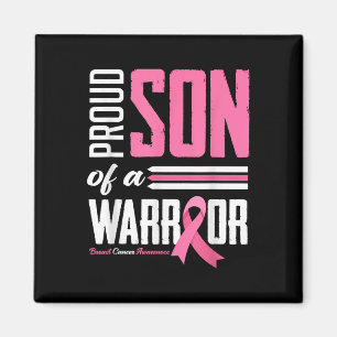 Proud Son Of A Warrior Mom Breast Cancer Awareness Magnet
