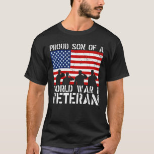 Proud Son Of A World War Ii Veteran American Flag T-Shirt
