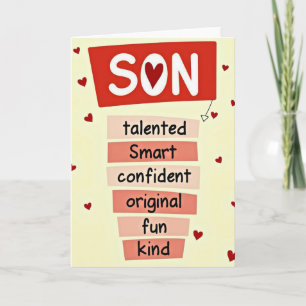 Proud Son Talented Fun Card