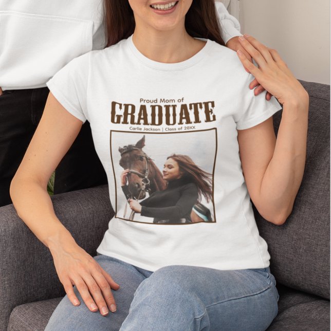 Proud Southern Mom of Graduate Photo Graduation T-Shirt