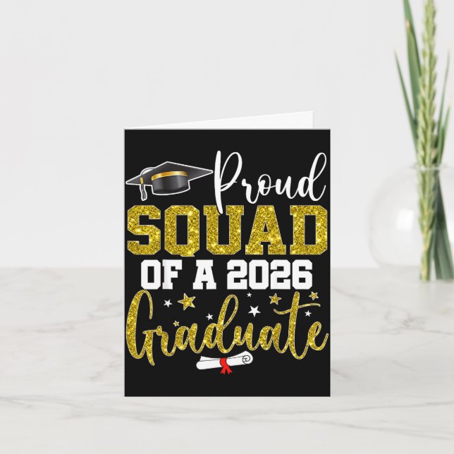 Proud squad of a class of 2026 graduate senior card (Front)
