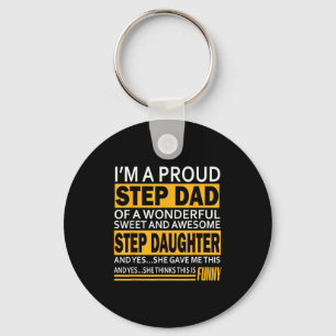 Proud Step Dad Father Day Gift For Stepdad From St Keychain