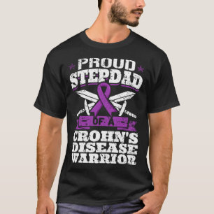 Proud Stepdad Of A Crohn s Disease Warrior Awarene T-Shirt