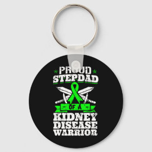 Proud Stepdad Of A Kidney Disease Warrior Ckd Awar Keychain