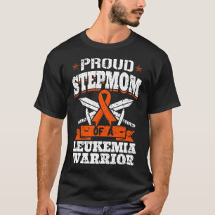 Proud Stepmom Of A Leukemia Warrior Awareness Bloo T-Shirt