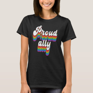 Proud Straight Ally LGBTQ Pride Gay Ally Lesbian P T-Shirt