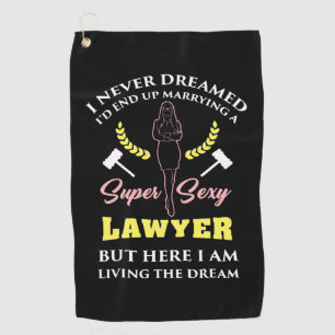 Proud Super Lawyer Lady Golf Towel