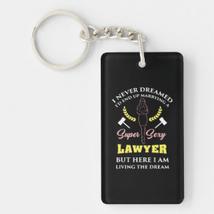Proud Super Lawyer Lady Keychain