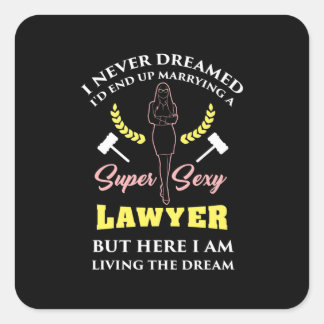 Proud Super Lawyer Lady Square Sticker