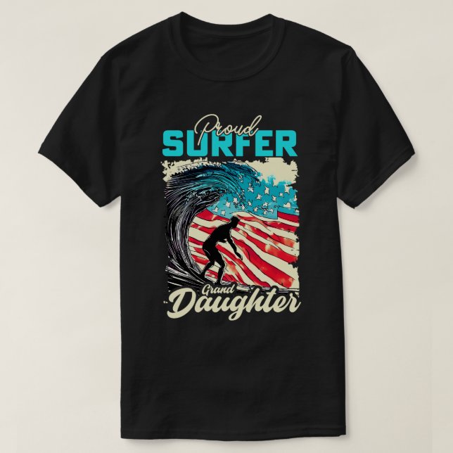 Proud Surfer Grand Daughter T-Shirt (Design Front)