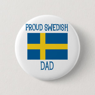 Proud Swedish Dad 2 Inch Round Button