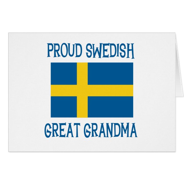 Proud Swedish Great Grandma (Front Horizontal)
