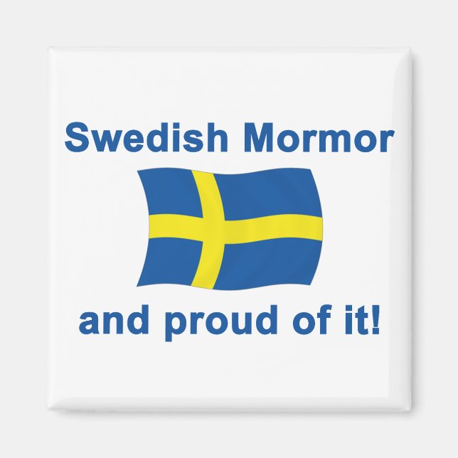 Proud Swedish Mormor (Grandmother) Magnet (Front)