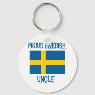 Proud Swedish Uncle Keychain