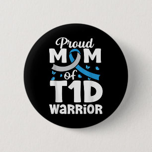 Proud T1d Mom Her Fight Is My Fight Type1 Diabetes 2 Inch Round Button