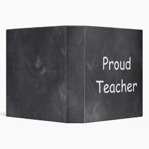 Proud Teacher Chalkboard Design Gift Idea Binder