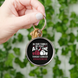 Proud Throat Cancer Survivor Inspirational Keychain