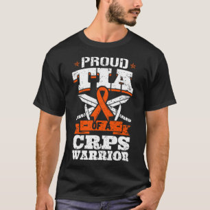 Proud Tia Of A Crps Warrior Rsd Awareness Ribbon R T-Shirt